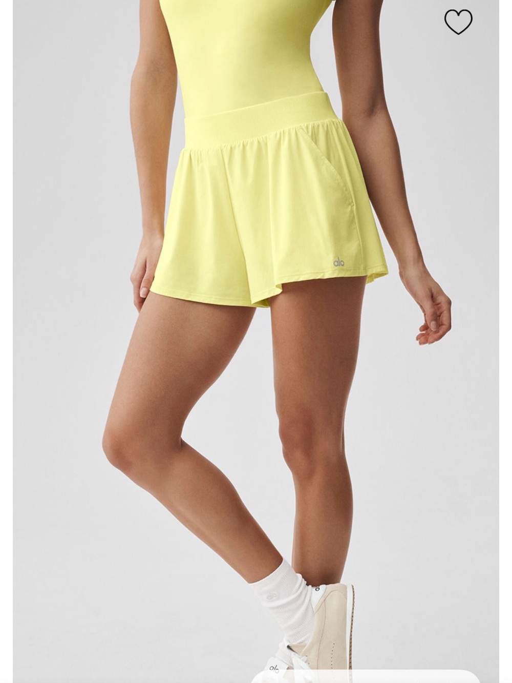 Alo Breezy Short Athletic Shorts in Yellow Size Small
